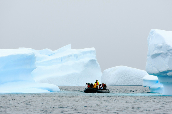 Landscape - Icebergs and Zodiac