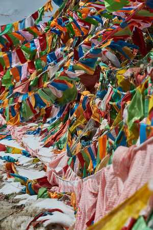 Flags on Mountain Pass