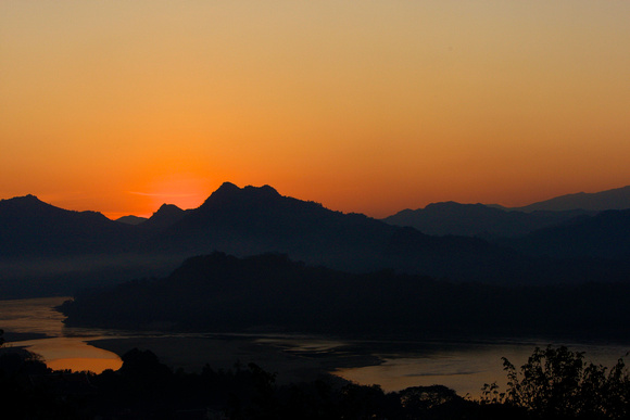 Laos - Luang Prabang - Sunset at Mount Phousi