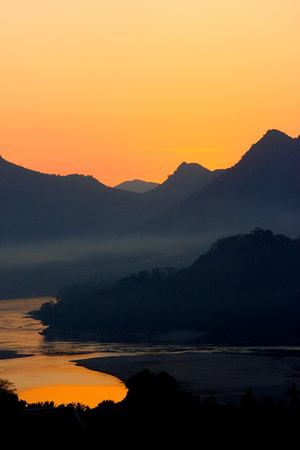 Laos - Luang Prabang - Sunset at Mount Phousi