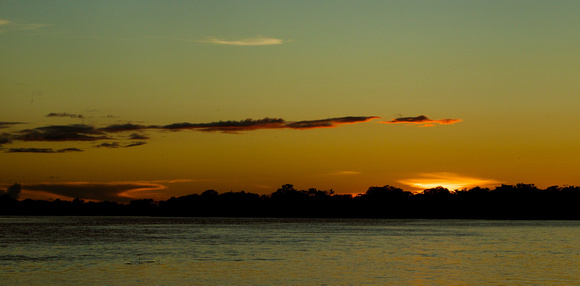 Sunset on Lake Mamirauà