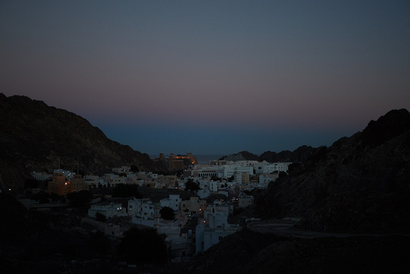 Muscat - The  Castle at Sunset